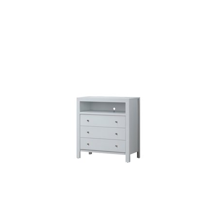 HomeStock Asian Allure 3-Drawer Chest of Drawers Real Wood Veneers Dovetailed Drawers with Metal Guides Fully Assembled Elegant Design
