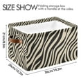 thumbnail image 4 of Yayeee 2 Pack Canvas Storage Basket with Handles for Shelves Fabric Bins Closet Organizer, Black Lines, 4 of 8