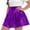 Purple, variant on Skirts for Women Shiny Pleated Mini Skirt Metallic Skater Skirt for Concerts and Cheerleader Classic Style, Sparkly Skirt Gold XXL