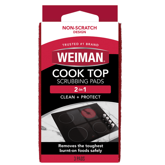 Weiman Cook Top Scrub Pads, 3 Count