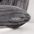 thumbnail image 3 of Juego de 2 Fundas de Cojines 30 x 50 cm Gris Piel Sintética Patrón de Rayas Felpa Fundas de Cojines Decorativas Ultra Suaves Fundas de Cojines Cojines Decorativos Cojines para sofá Dormitorio Sala de, 3 of 5