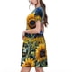 thumbnail image 2 of Balery Starry Sky Sunflower Vestidos sueltos de manga corta para mujer, vestidos de verano 2025, vestidos casuales de corte A con vuelo., 2 of 6