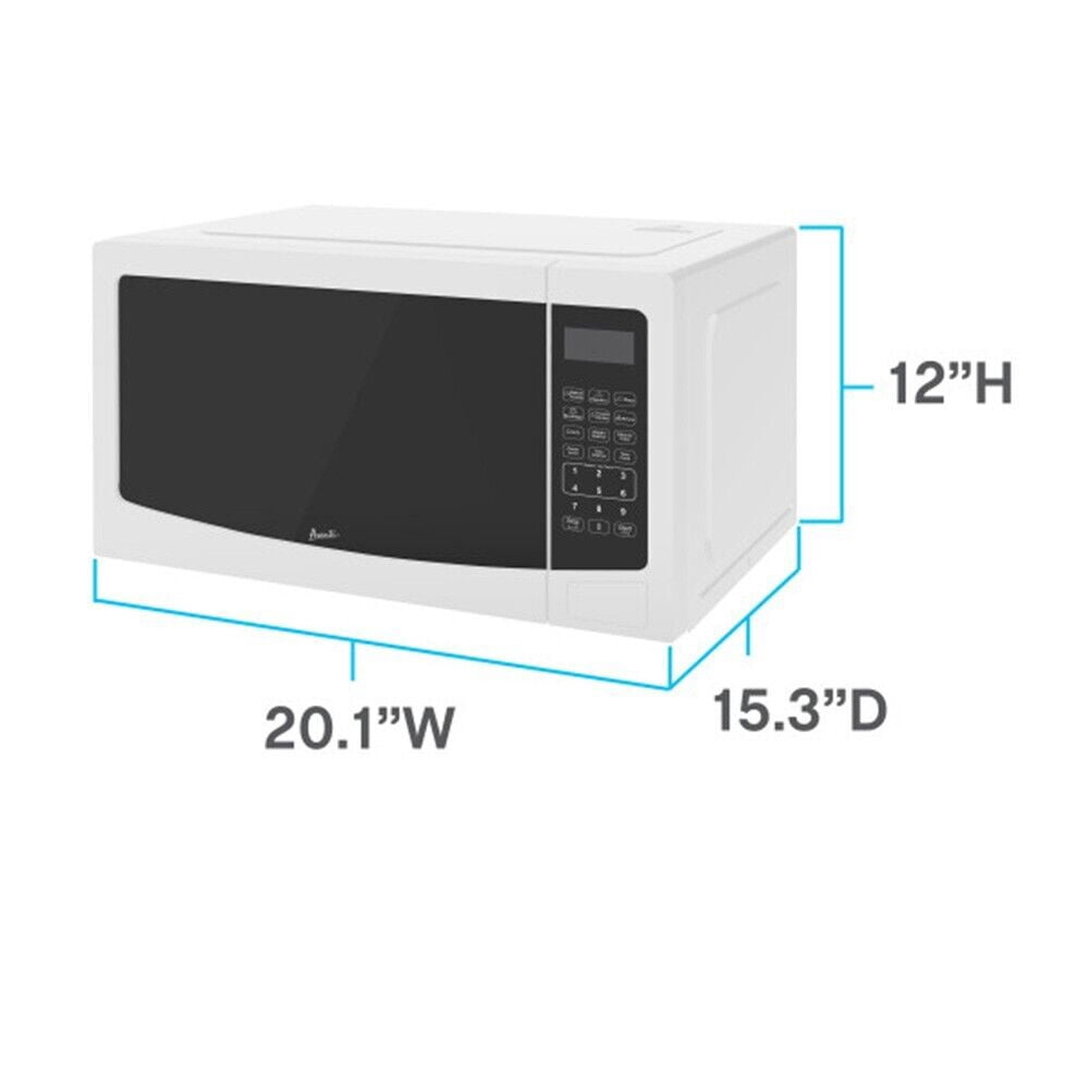 Avanti MT115V0W 1.1 Cu. Ft. White Countertop Microwave Oven