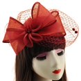 thumbnail image 1 of Party Fascinator Hat Veil - Bowknot Hair Clip Fascinator Wedding Fascinator, 1 of 8