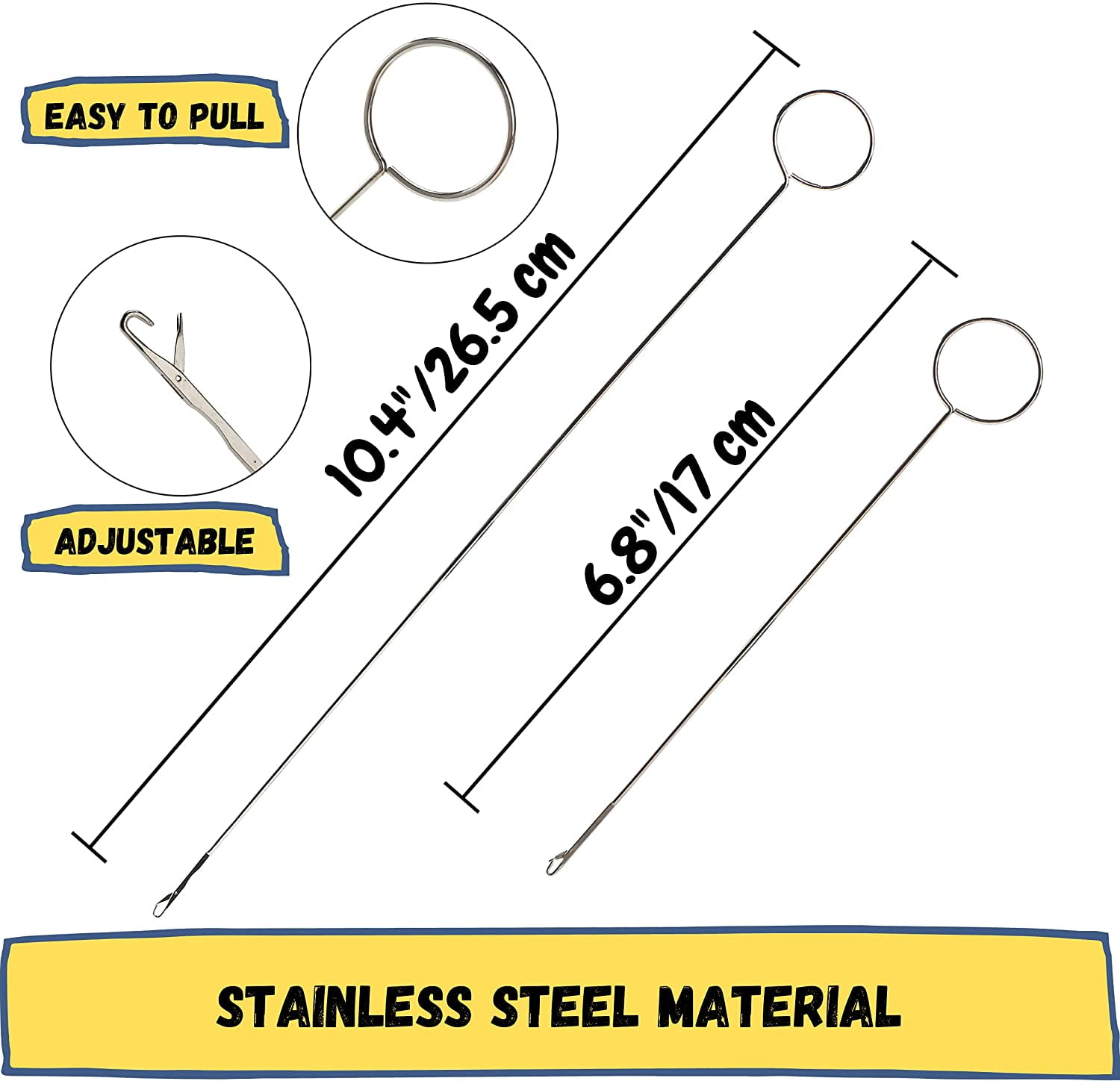 Stainless Steel Loop Turner Tool, Stainless Steel Turner Hook