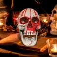 thumbnail image 1 of cpengpj Clearance Halloween Props Red Skull Simulation Skull Model Eye Socket With Human Skull Horror Scene Decoration Supplies, 1 of 6