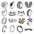 thumbnail image 1 of Lindo Animal Serpiente Anillo Ajustable Conjunto Dedo Completo Declaración Anillo Punk Anillo, 1 of 4