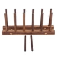 thumbnail image 2 of Plate Rack Foldable Bamboo Dish Drying Rack, Compact Wooden Kitchen Storage Drainer with Composite Wood for Plates Trays Cutting Boards, 2 of 7
