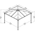 thumbnail image 3 of Palram - Canopia Palermo 3600 12' x 12' Polycarbonate/Aluminum Gazebo - Gray, 3 of 9