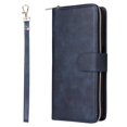 thumbnail image 2 of For Samsung Galaxy S26 5G Wallet Phone Case With 9 Card Holder Zipper Pocket, Magnetic Closure Premium PU Leather Flip Case With Wrist Strap,Blue,For Galaxy S26 (5G), 2 of 10