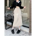 thumbnail image 4 of 2024 Nueva Falda A-Line De Cintura Alta Con Abertura Lateral Para Mujer De Otoño Vestido Casual Versátil De Longitud Media, 4 of 5
