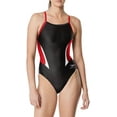 thumbnail image 4 of Speedo Women's Edge Splice One-Piece Swimsuit (Black/Red, 24), 4 of 5