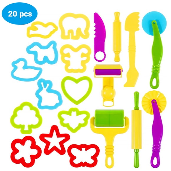 Play 20 Piezas DIY, Molde De Arcilla, Kit De Arcilla De Modelado, Juego De Herramientas Para Masa De Plástico Para Niños, Regalo Para Niños