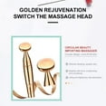 thumbnail image 2 of 3D Vibrating Face Machine Body Massager 2-in-1 Face Eye Introducer Wrinkle Reducer Beauty Device Skin Care Golden, 2 of 5