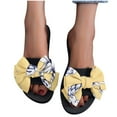 thumbnail image 6 of Anuirheih Clearance Slip on Sandals Women,Women's Flat Shoes Ladies Beach Sandals Summer Non-Slip Causal Slippers(Yellow), 6 of 6
