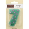 Wal-Mart Bakery Assorted Colors Polka Dot Birthday Candle, 3"