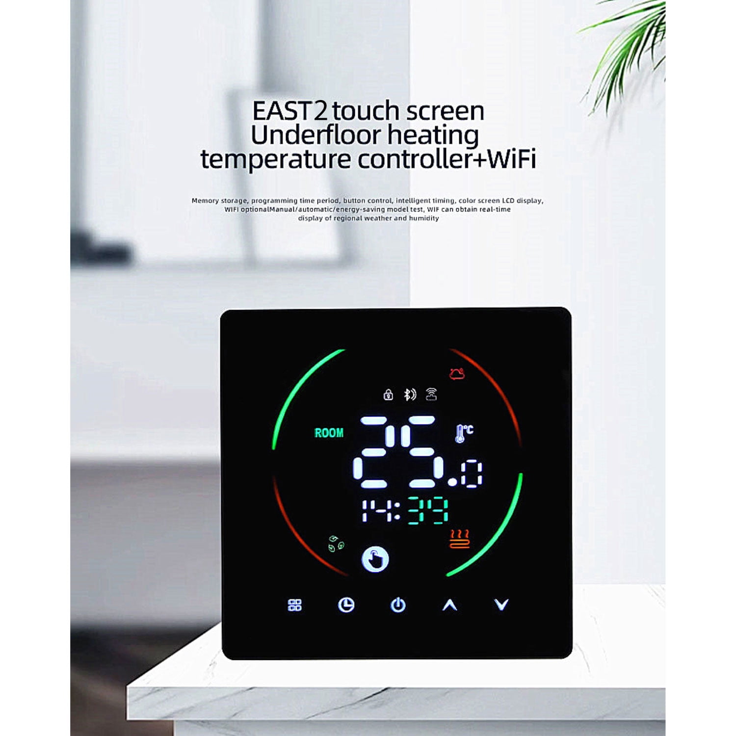 EAST2 Thermostat WIFI Intelligent Underfloor Heating Thermostat 3A/16A Electric Underfloor Heating Wall Furnace Thermostat With Humidity Weather