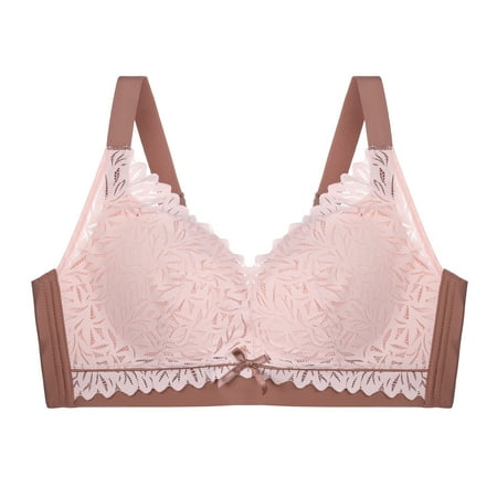 

Agnes Orinda Women s Plus Size Bras Full Figure Wireless Back Close Lace Bra