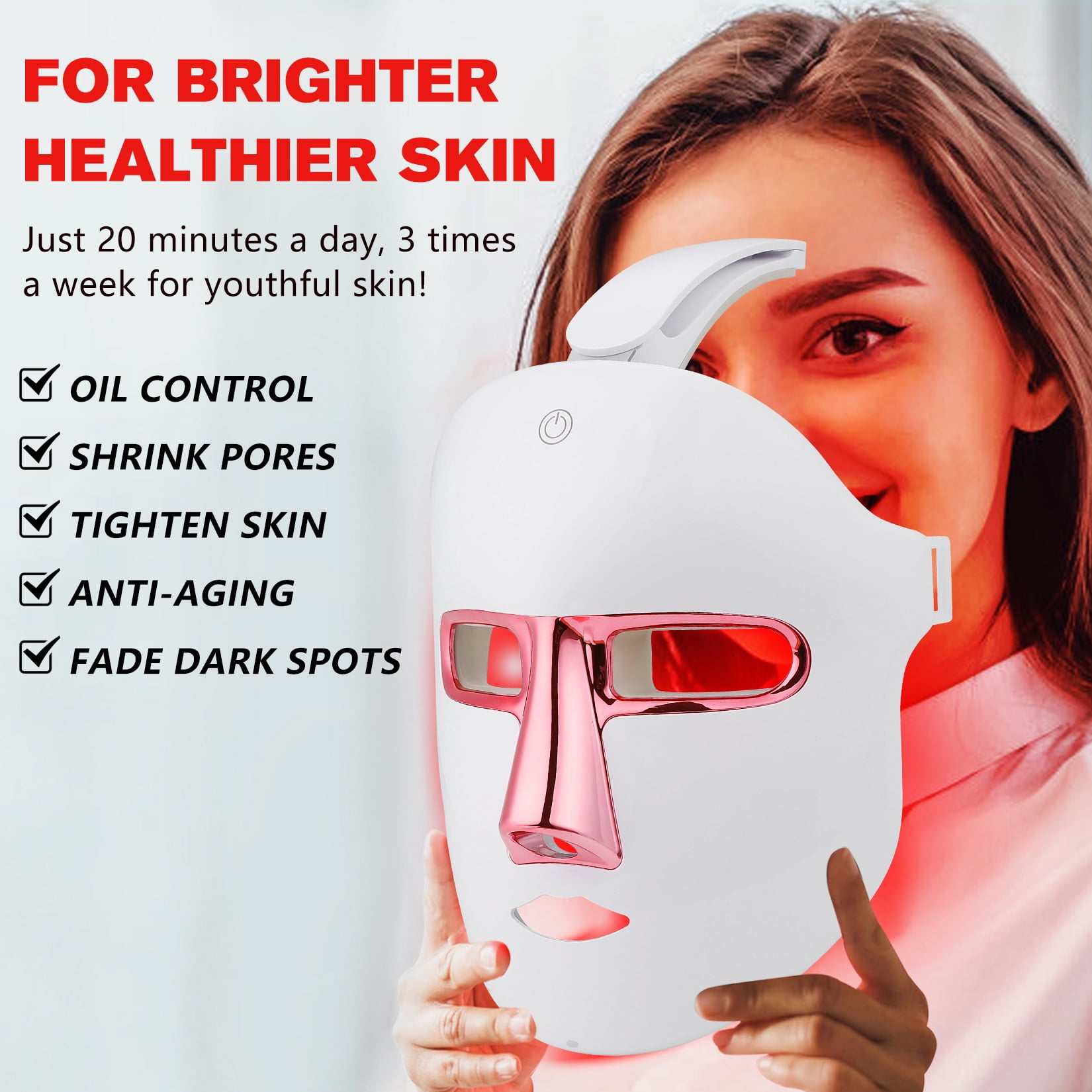 DGYAO 7-Color LED Light Therapy Face Mask | Daily Facial Skin Care
