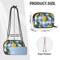 thumbnail image 4 of FORMRS Mini Crossbody Bag for Women Adjustable Shoulder Rope Travel Casual Phone Purse, Light Blue Plaid, 4 of 7