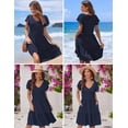 thumbnail image 6 of Zeagoo Short Sleeve Tiered Swing Dress with Pockets Summer Casual Ruffled Dress Cap Sleeve Dresses Flowy Beach Dress, 6 of 6