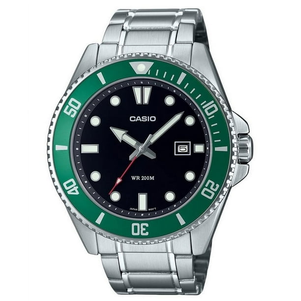 Casio Standard Analog Stainless Steel Black Dial Quartz MDV-107D-3 200M Men's Watch