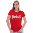 thumbnail image 4 of Christmas Dashing Through The Snow Womens Slim Fit Graphic Tee Brisco Brands L, 4 of 5