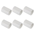 thumbnail image 1 of Uxcell 6 Paquete Adaptador de Acoplamiento de Tubo de Cloruro de Polivinilo Blanco de 0.98 pulgadas para Uso Interior y Exterior, 1 of 6