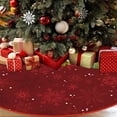 thumbnail image 4 of CY5O5ee Christmas Tree Skirt Snowflake Xmas Tree Mat Tree Skirt Cover Christmas Decor Party Indoor Holiday Tree Ornaments Family Classic Decorations 28inch/35inch/47inch, 4 of 7