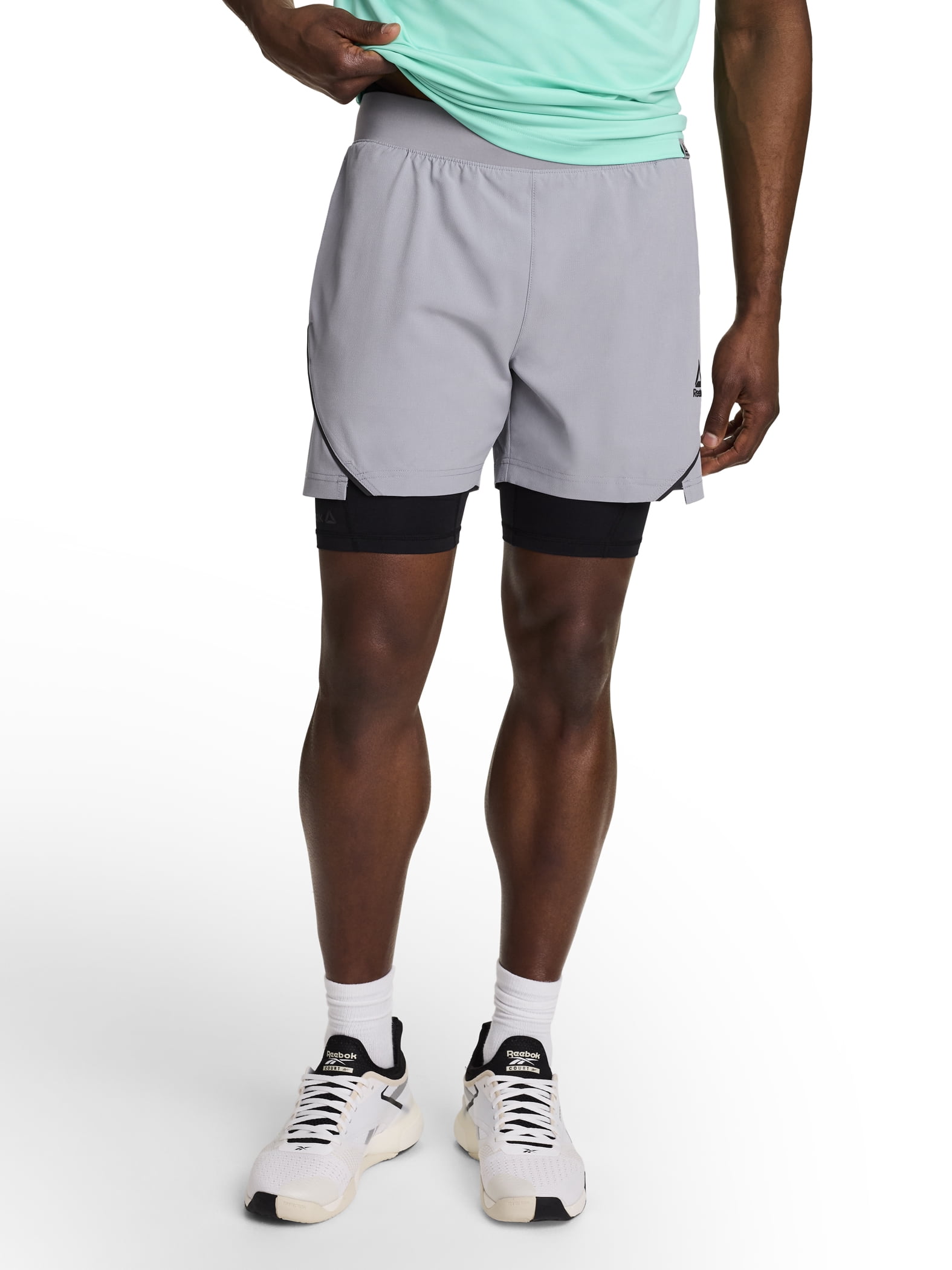 Reebok Men's and Big Men's Strength 2-IN-1 Woven Short 6" Inseam, Sizes S-3XL