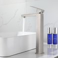 thumbnail image 2 of Grifo monomando alto para lavabo de latón cromado, plateado, 32*15cm, 2 of 4