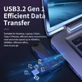 thumbnail image 3 of fanxiang 256GB Flash Drive Memory Stick, UP to 400MB/s, Dual Drive 2 in 1 OTG Type-C/USB 3.1 Flash Drive for All Android Phone,MacBook/Pro, 3 of 6