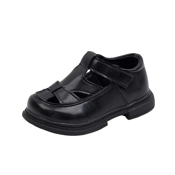 Xfvqtps Kids Sandals Hollow out Closed Toe Hook and Loop Summer Comfort Casual Fisherman Shoes