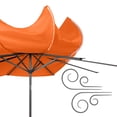 thumbnail image 5 of CorLiving 10 Foot Wind Resistant Patio Umbrella, Outdoor Parasol with Crank Tilt, Round Market Umbrella for Patio, Umbrella with Crank, Tilt Umbrella, Outdoor Umbrella, Orange, 5 of 8
