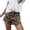 A-Bronze318, variant on XIAOCHA Women's Leopard Print Shorts Short High Waisted Denim Pants Breathable Casual Daily Wear Jeans
