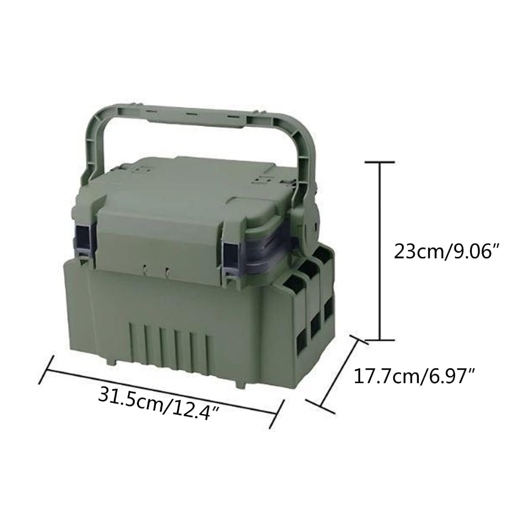 Double-layer Fishing Tackle Box Adjustable Lure Hook Fishing Baits Storage Box Lure Hook Storage Box Multi-function