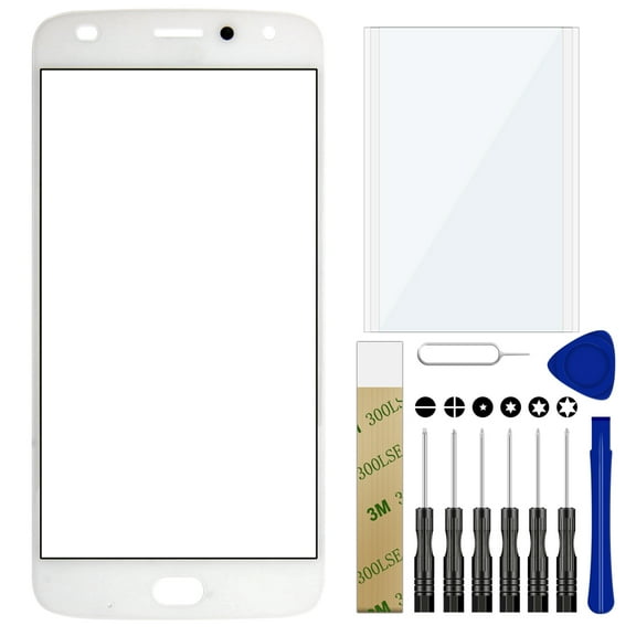 For Motorola Moto Z2 Play XT1710-02 Replacement Front Lens Screen Outer Glass Tool White