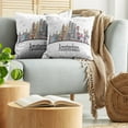 thumbnail image 5 of Ambesonne Amsterdam Throw Pillow Cover 2 Pack, Netherlands Cityscape, 16", White and Multicolor, 5 of 7