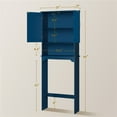 thumbnail image 4 of Yaheetech Over The Toilet Cabinet MDF Bathroom Storage Organizer with Adjustable Shelf, Navy Blue, 4 of 9