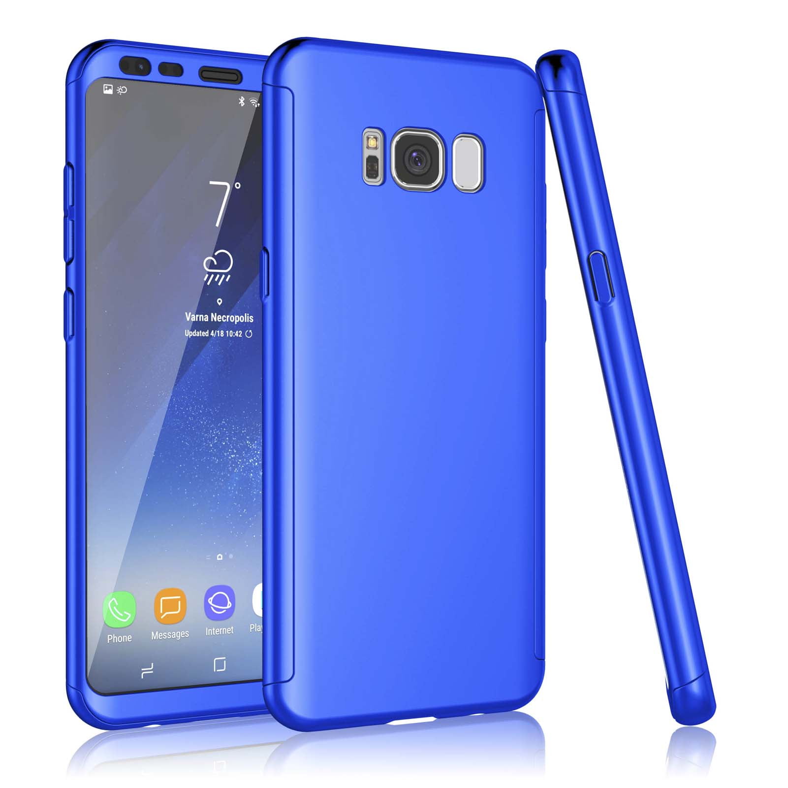 Galaxy S8 / S8 Plus / S8+ Cases Cover, Tekcoo [T360] [Blue] Ultra Thin