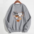thumbnail image 6 of NMMUED Plus Size Halloween Shirt, Oversized Sweatshirt for Women, Womens Halloween Apparel, Fall Outfits for Women 2025, Halloween Pumpkin Sweatshirt, Womens Shirts Casual, Light Gray S, 6 of 6