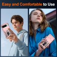 thumbnail image 4 of KOMI for Google Pixel 9 Case/Pixel 9 Pro Case with [2 Pack] HD Screen Protector + Slide Camera Cover, 360° Rotation Ring Kickstand [Military Grade] Shockproof Protective Phone Case, Rose Gold, 4 of 5