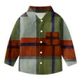 thumbnail image 4 of DxhmoneyHX Baby Boy Clothes Dressy Casual Collared Going Out Tops Fall Outfits&nbsp;Fashion Long Sleeve Button Down Plaid Shirts with Pocket Size 6 Months, 4 of 9
