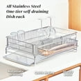 thumbnail image 2 of [BIANCA] All Stainless Steel One-tier self-draining dish rack, 2 of 9