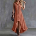 thumbnail image 4 of Women's Solid Color Sleeveless Lapel Zipper Jumpsuit Long Skirt Casual Fashion, 4 of 7