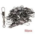 thumbnail image 2 of 10/30/50 piezas de clips de bloqueo rápido para pesca, hebilla giratoria para anzuelo, todo para accesorios de pesca, artículos deportivos y de entretenimiento, herramientas, 2 of 5