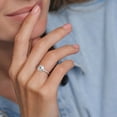 thumbnail image 4 of Dash Jewelry 2 Ct Moissanite Round Cut Engagement Ring - 14K Silver Ring for Her - Gorgeous Anniversary Gift for Women's - Wedding Proposal Rings for Girlfriend - Solitaire Simple Rings, 4 of 7