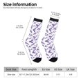 thumbnail image 2 of Honeii Lavender Flowers Print Adult Socks,Crew Socks,Casual Calf Socks,Daily Wear Socks for Men & Women, Perfect for Sports, Casual and Everyday Use, 2 of 6