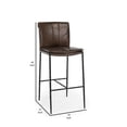 thumbnail image 5 of Iva 31 Inch Bar Stool Chair, Padded, Rolled Back, Brown Top Grain Leather, 5 of 5