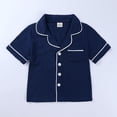 thumbnail image 4 of Fesfesfes Kids Pajamas Sets Boys Girls Short Sleeve Blouse Tops+Shorts Sleepwear Outfits, 4 of 6